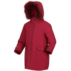 Dziecięca kurtka parka zimowa Adelyn | Bordowo-różowy