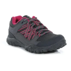 Dziecięce buty trekkingowe Edgepoint Low | Szaro – różowy