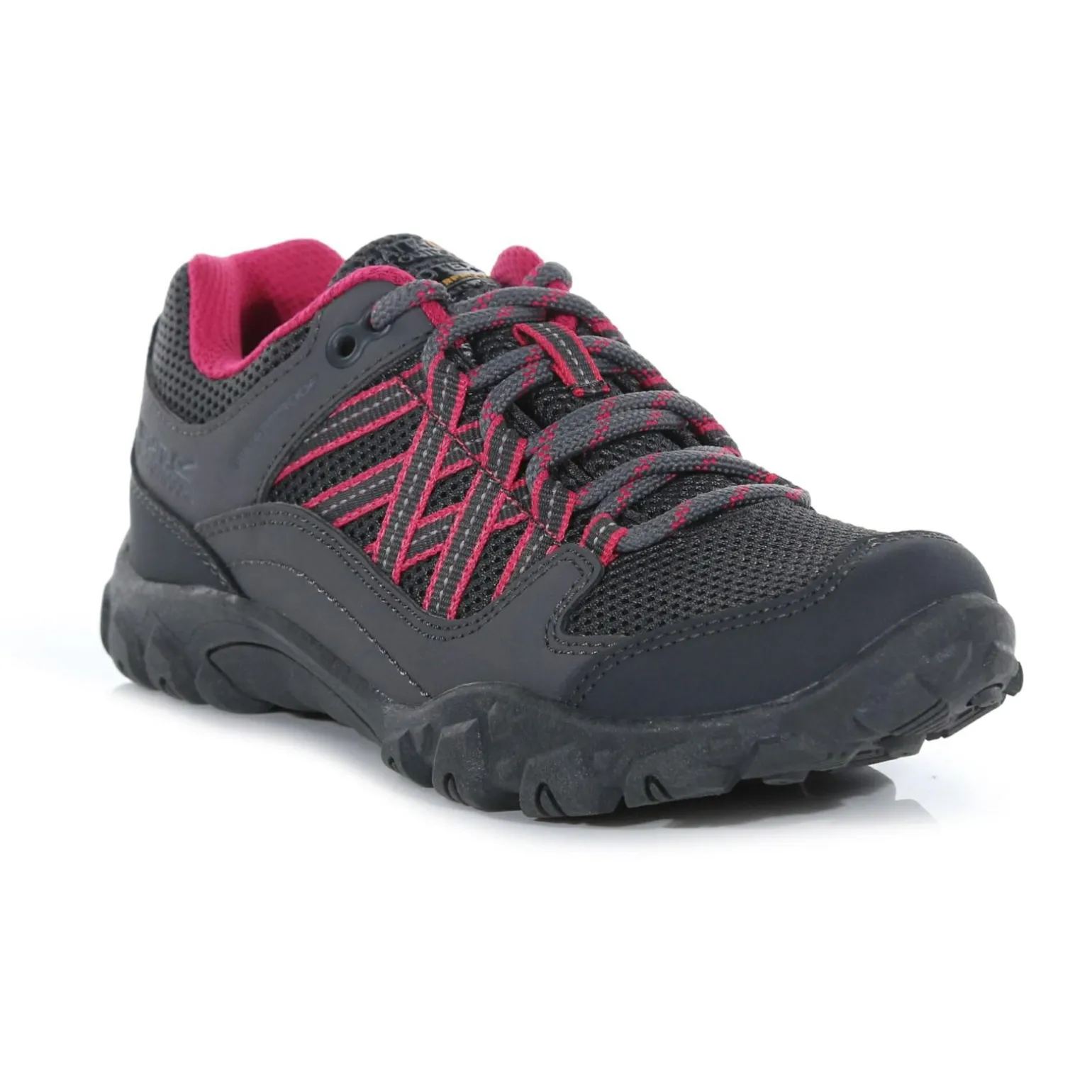 Dziecięce buty trekkingowe Edgepoint Low | Szaro – różowy
