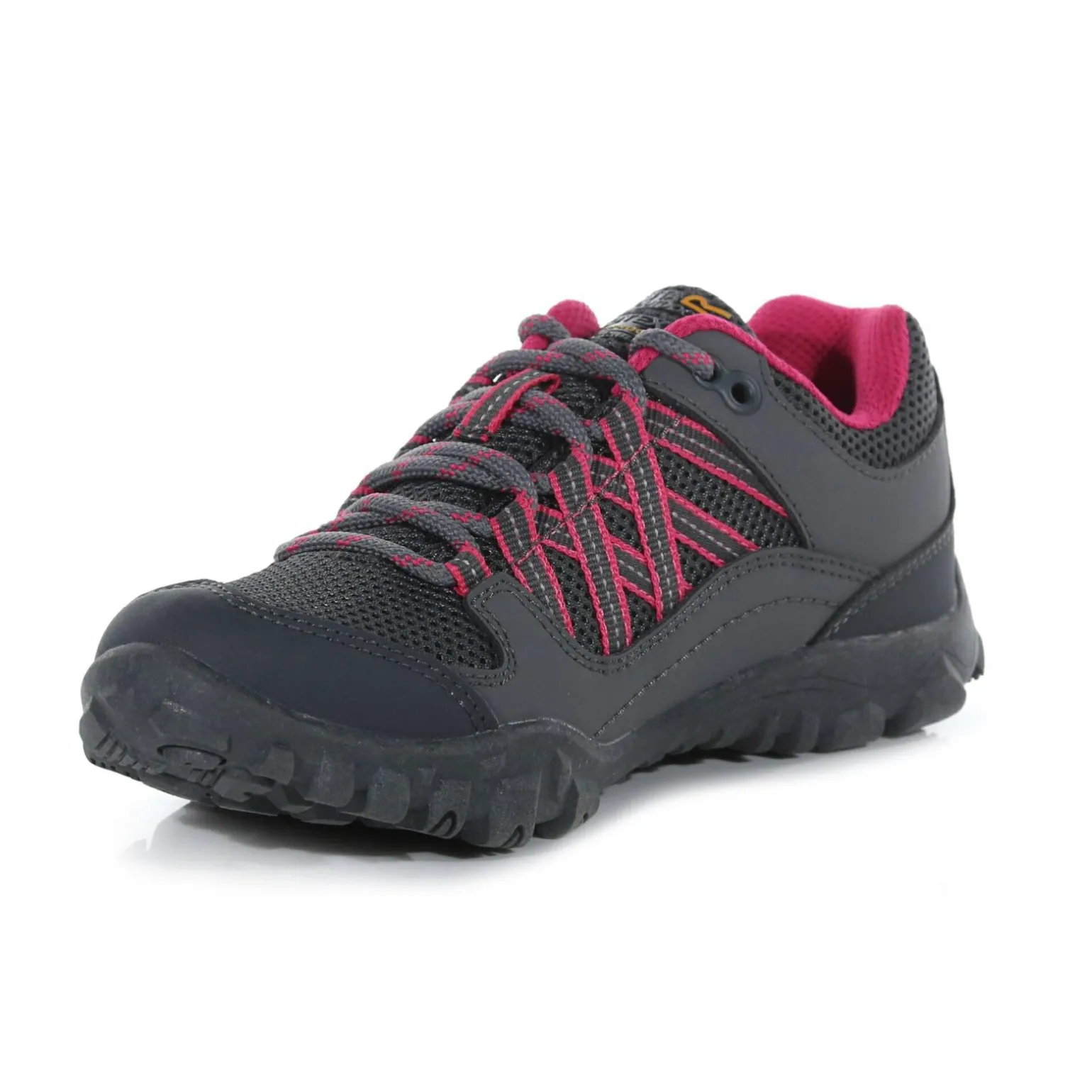 Dziecięce buty trekkingowe Edgepoint Low | Szaro – różowy