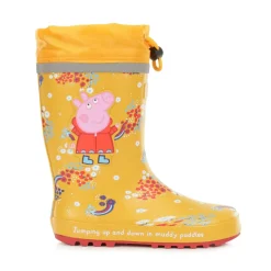 Dziecięce kalosze Peppa Splash | Żółty w kwiaty