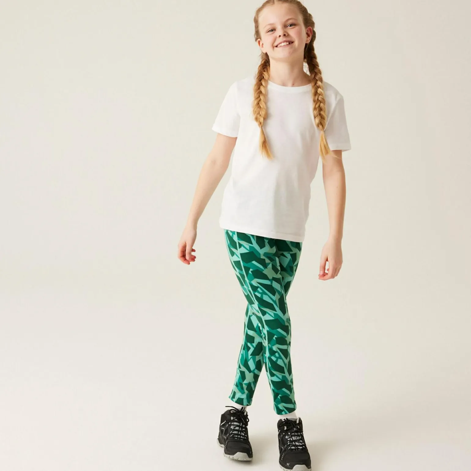 Dziecięce legginsy Barlia Winter | Zielony