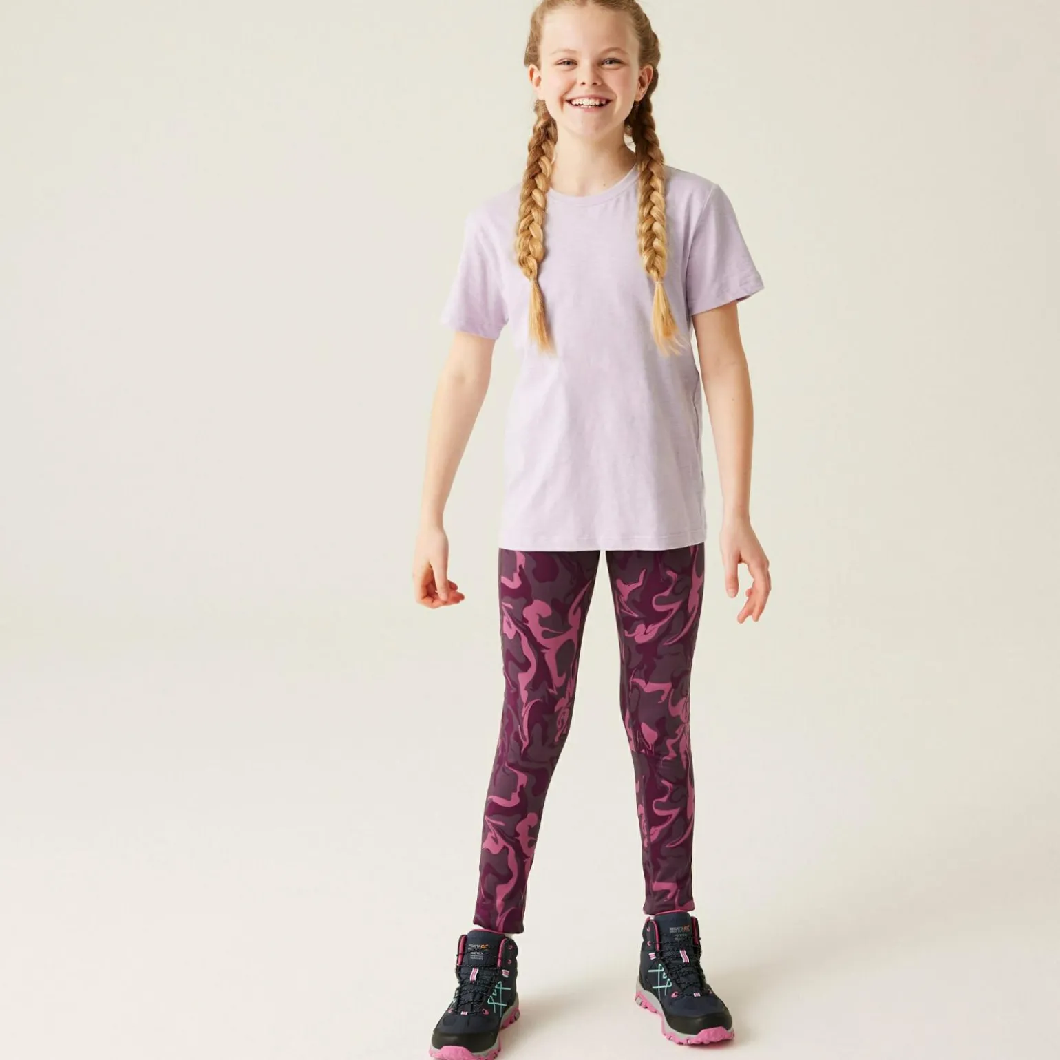 Dziecięce legginsy Barlia Winter | Fioletowy