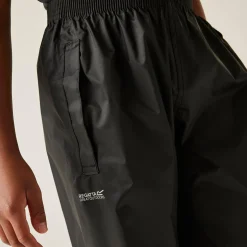 Dziecięce spodnie przeciwdeszczowe Pack It | Czarny
