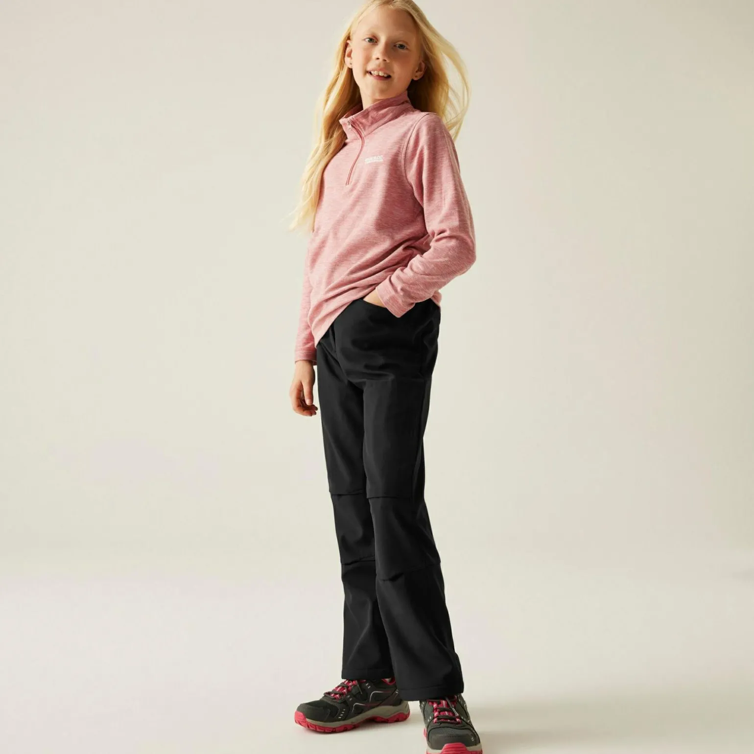 Dziecięce spodnie Softshell | Czarny