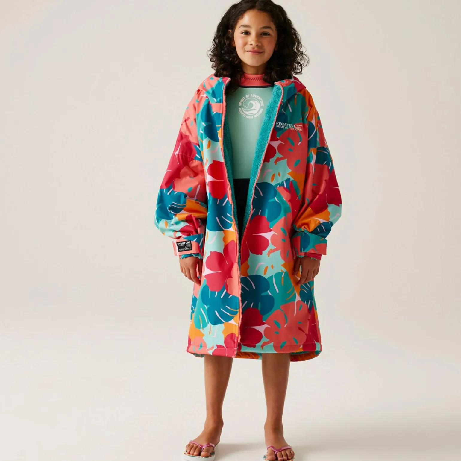 Dziecięcy płaszcz plażowy wodoodporny Junior Changing Robe | Multikolor