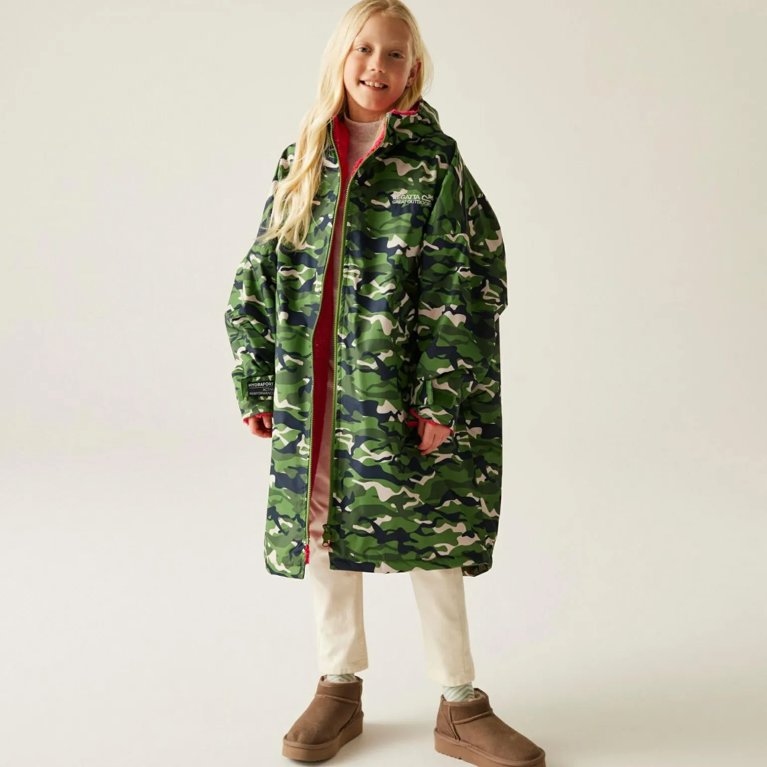 Dziecięcy płaszcz plażowy wodoodporny Junior Changing Robe | Zielony