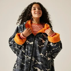 Dziecięcy płaszcz plażowy wodoodporny Junior Changing Robe | Czarny