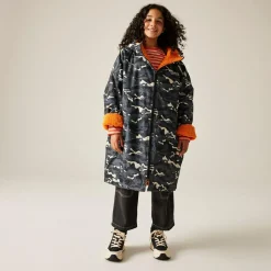 Dziecięcy płaszcz plażowy wodoodporny Junior Changing Robe | Czarny