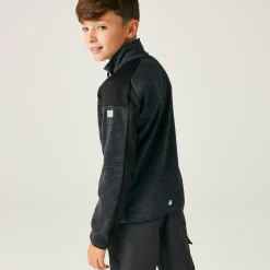 Dziecięcy polar Junior Highton III | Szaro-czarny