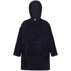 Dziecięcy polar ponczo z kapturem Poncho | Granatowy