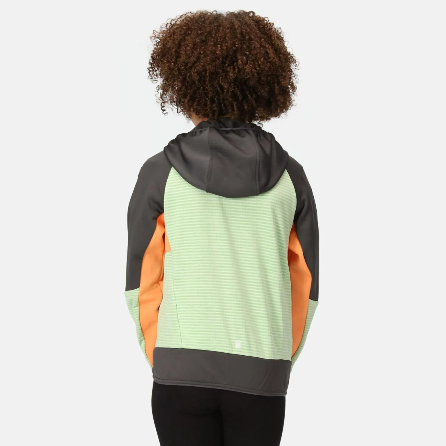 Dziecięcy softshell z kapturem Prenton II | Jasnozielono-szary