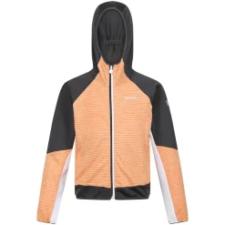 Dziecięcy softshell z kapturem Prenton II | Jasnopomarańczowo-szary