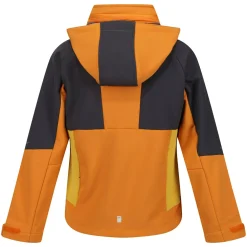 Dziecięcy softshell z kapturem Haydenbury | Pomarańczowo-szary