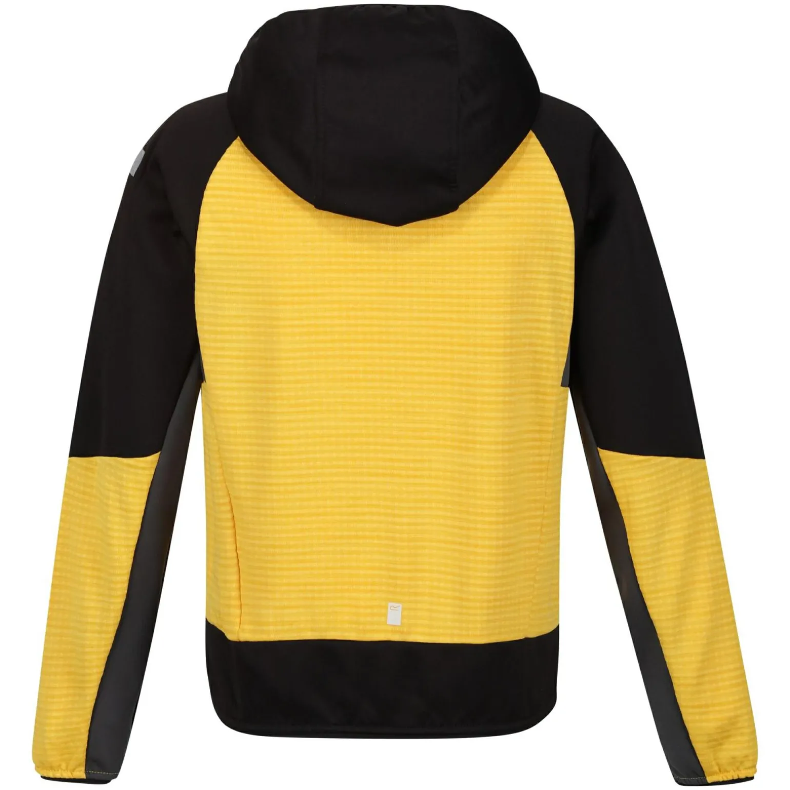 Dziecięcy softshell z kapturem Prenton II | Żółto-czarno-szary