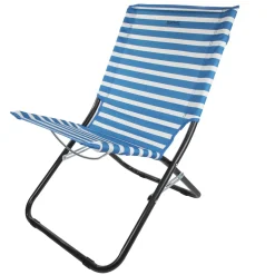 Leżak składany Kruza Beach Lounger | Niebiesko-biały