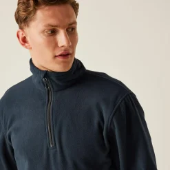 Męska bluza z suwakiem Recycled | Granatowy