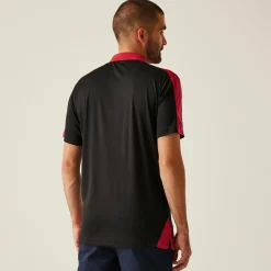 Męska koszulka polo Contrast | Czarno-czerwony