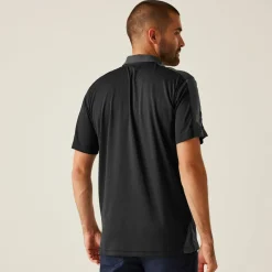 Męska koszulka polo Contrast | Czarno-szary