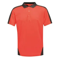 Męska koszulka polo Contrast | Czerwono-czarny