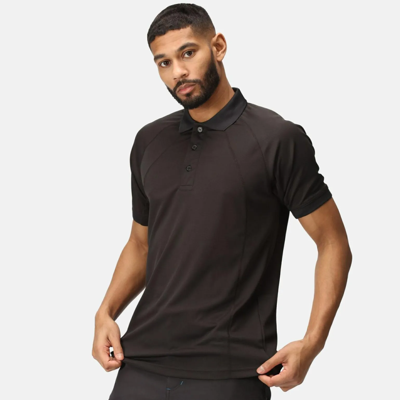 Męska koszulka polo Coolweave | Czarny
