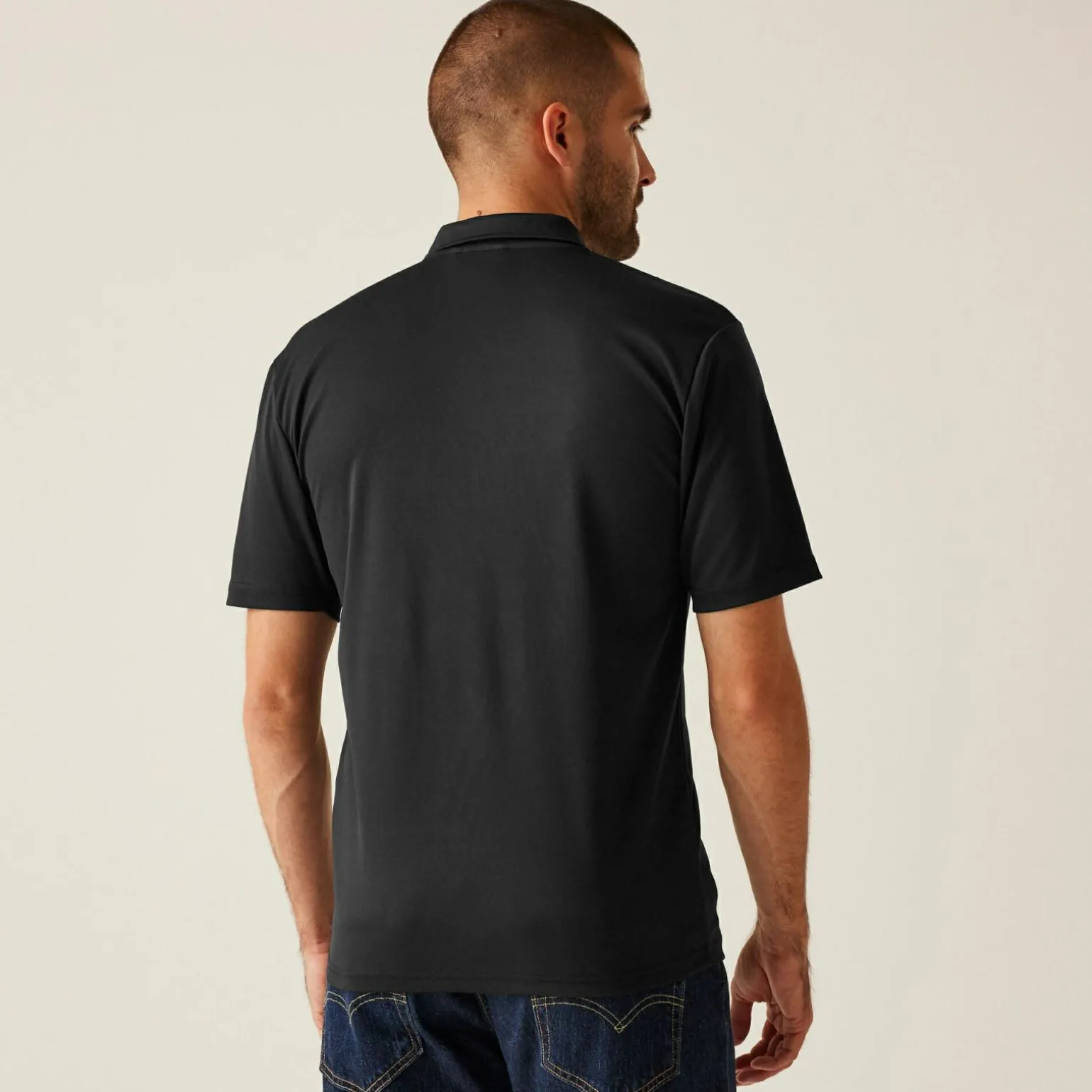 Męska koszulka polo Honestly Made | Czarny