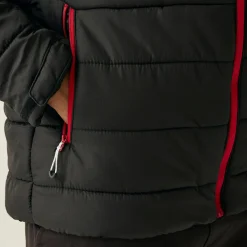 Męska kurtka przejściowa ocieplana Navigate | Black Classic Red