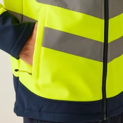 Męska kurtka robocza softshell Professional | Żółty
