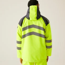 Męska wodoodporna kurtka parka Professional | Żółto-szary