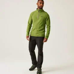 Męski polar z suwakiem 1/2 Montes | Zielony
