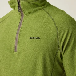 Męski polar z suwakiem 1/2 Montes | Zielony