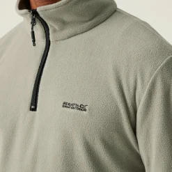 Męski polar z suwakiem 1/2 Thompson | Brązowy