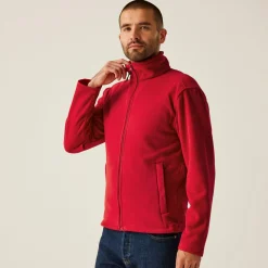 Męski polar z suwakiem Micro | Czerwony