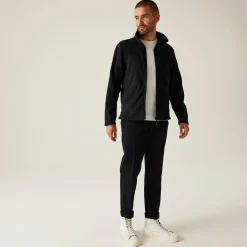 Męski polar z suwakiem Micro | Czarny
