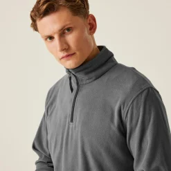 Męski polar z suwakiem Micro | Szary