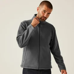 Męski polar z suwakiem Micro | Szary
