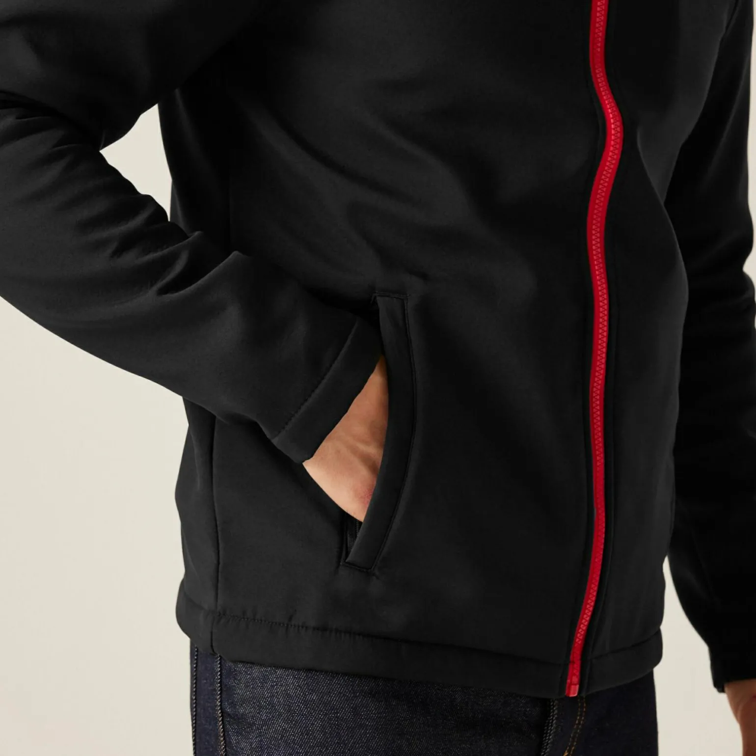 Męski softshell Ablaze | Czarno-czerwony