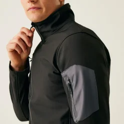 Męski softshell Arcola | Czarno-szary