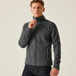 Męski softshell Reid | Szaro-czarny