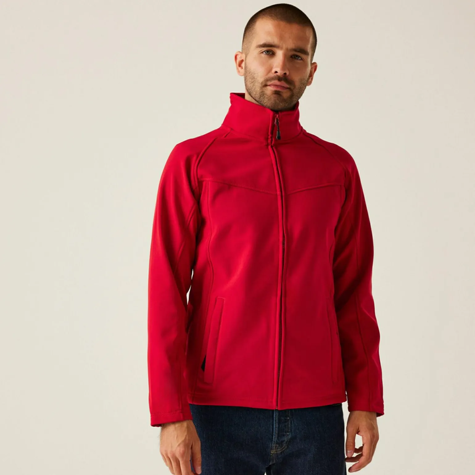 Męski softshell Uproar | Czerwono-szary