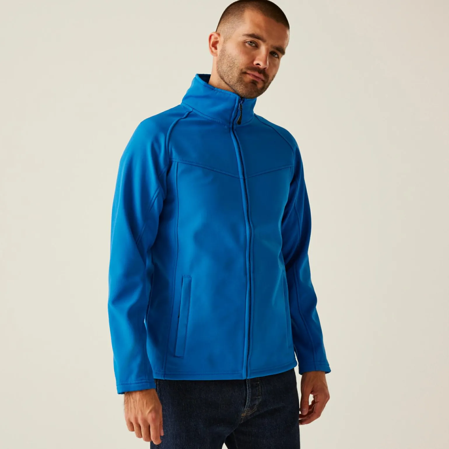Męski softshell Uproar | Niebiesko-szary