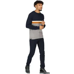 Męski sweter z dzianiny Kaelen | Granatowy