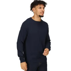 Męski sweter z dzianiny Kaelen | Granatowy