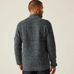 Męski sweter z dzianiny Solomon | Granatowy