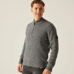 Męski sweter z dzianiny Solomon | Ciemnoszary