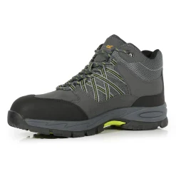Męskie buty robocze ochronne Sandstone | Szaro-limonkowy
