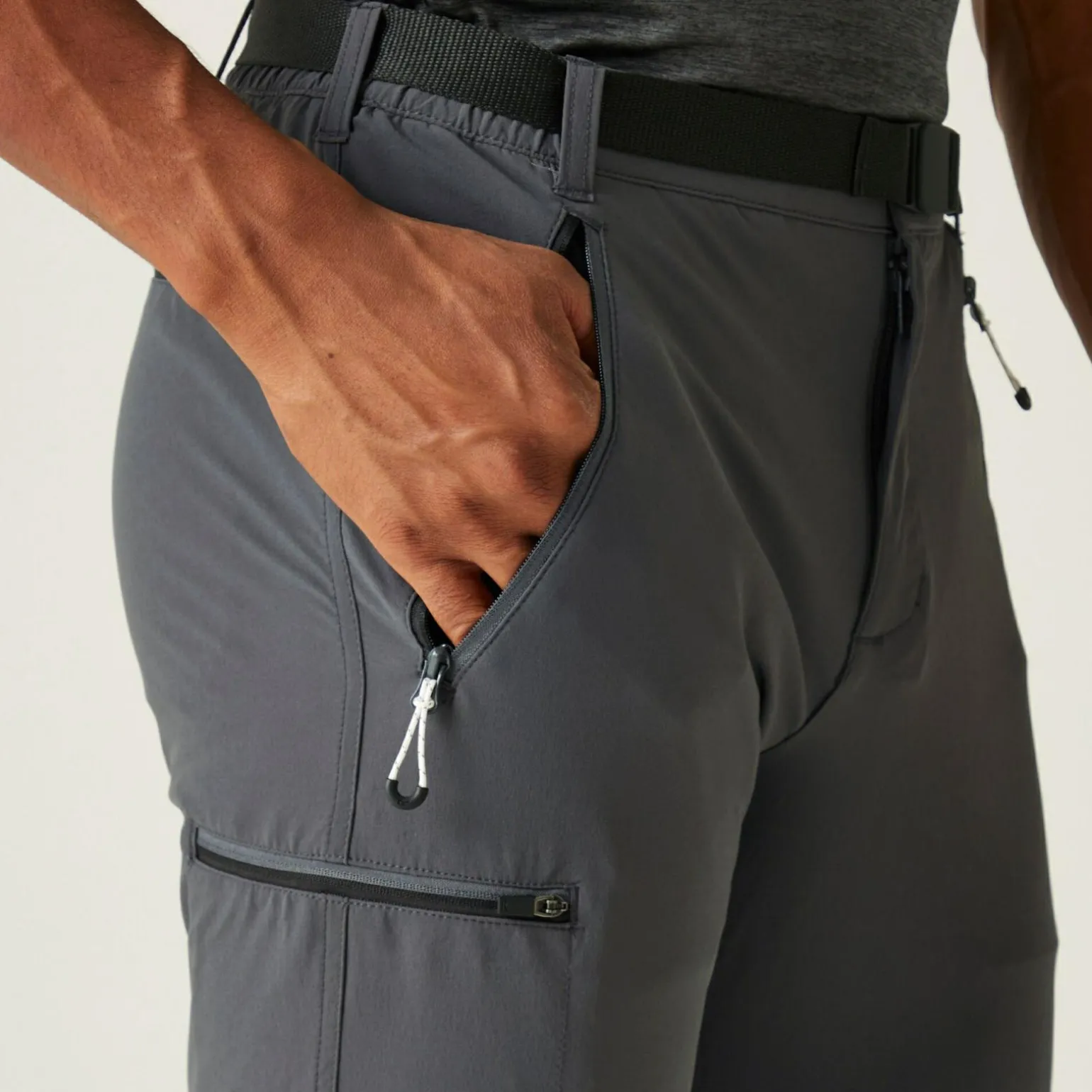Męskie spodnie trekkingowe Xert Stretch III Zip Off | Szary