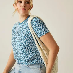 Orla Kiely - Damska koszulka | Niebieski