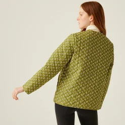 Orla Kiely - Damska kurtka przejściowa pikowana przejściowa | Zielony
