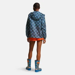Orla Kiely - Damska kurtka kieszonkowa Summer Pack-It | Granatowy